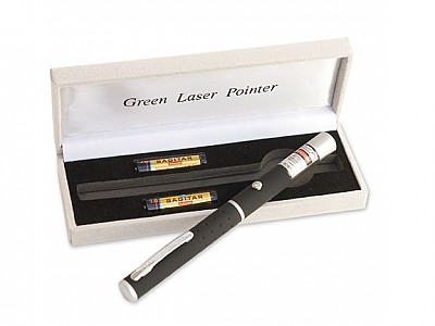 LASER module that emits a green line with a brass body
